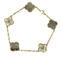 The Golden Autumn Brown Mirage Etoilè Arabia Clover Flower Bracelet