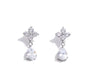 The Silver Luna Teardrop Crystal Studs
