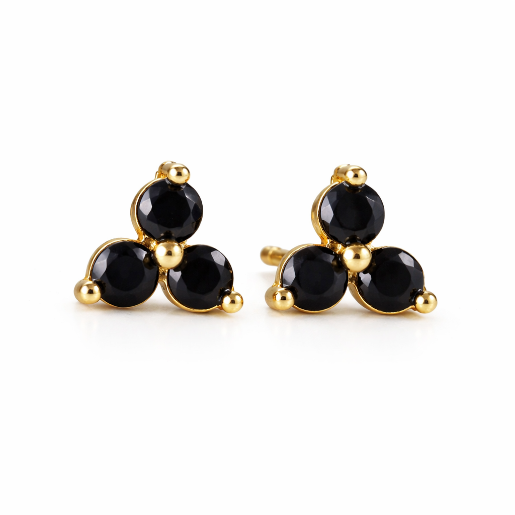 The Mini Luna Clover Flower Studs