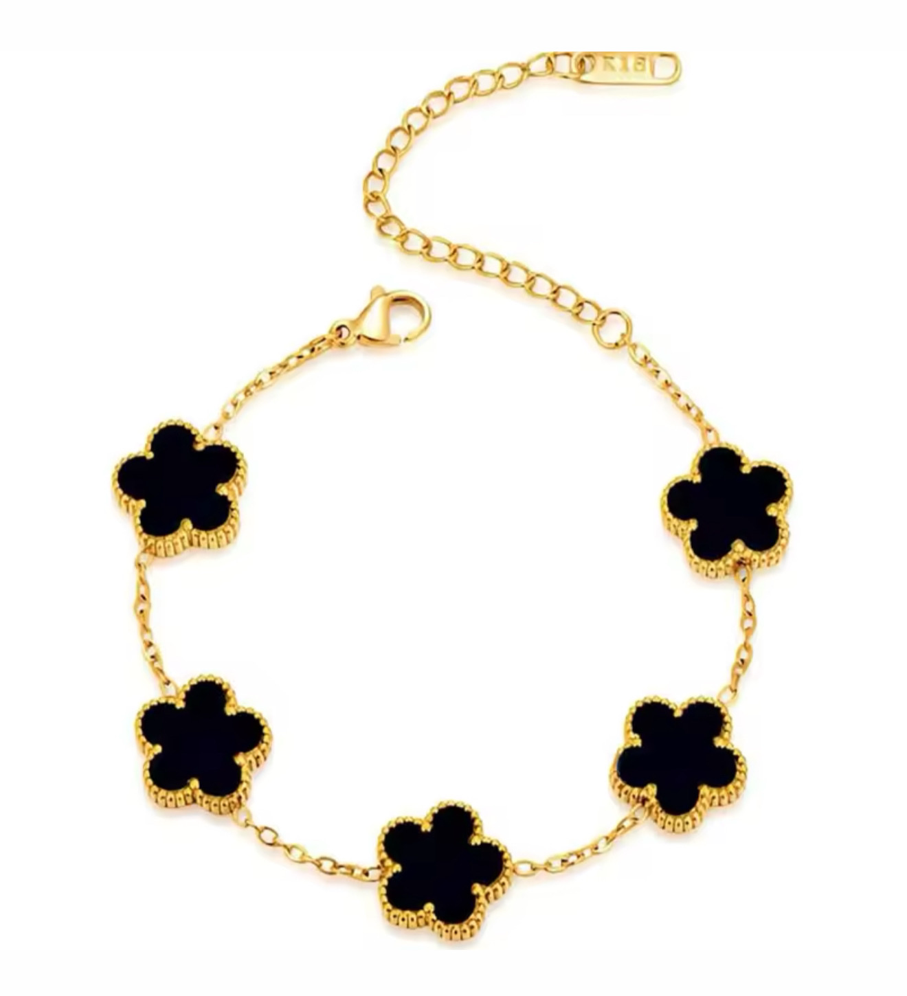 The Noir Étoile Luxe Flower Bracelet