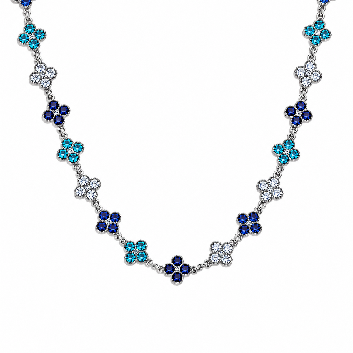 The Veva Sparkling Gemstone Petals Sahara Necklace