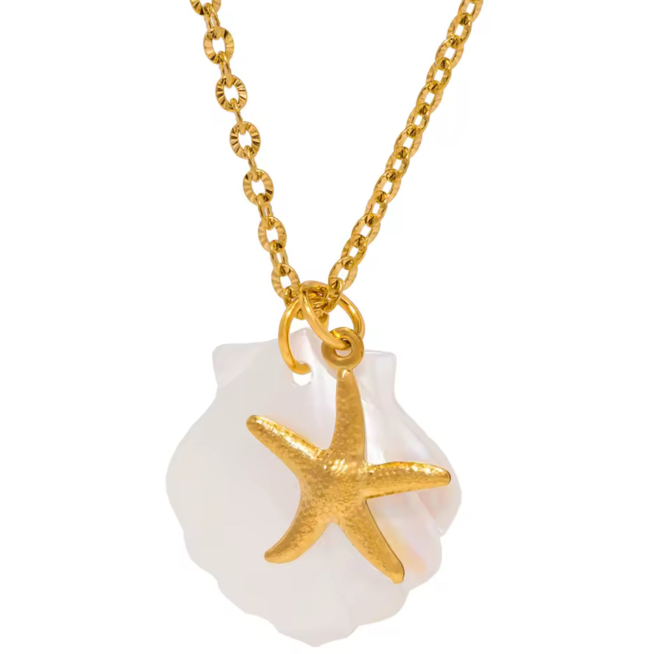 The Gold Gilded Starfish Necklace