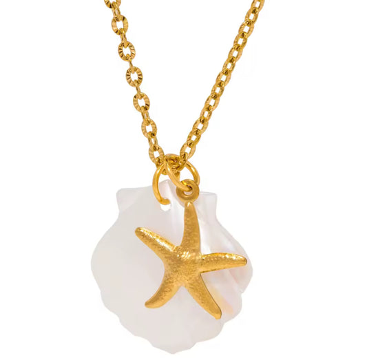 The Gold Gilded Starfish Necklace