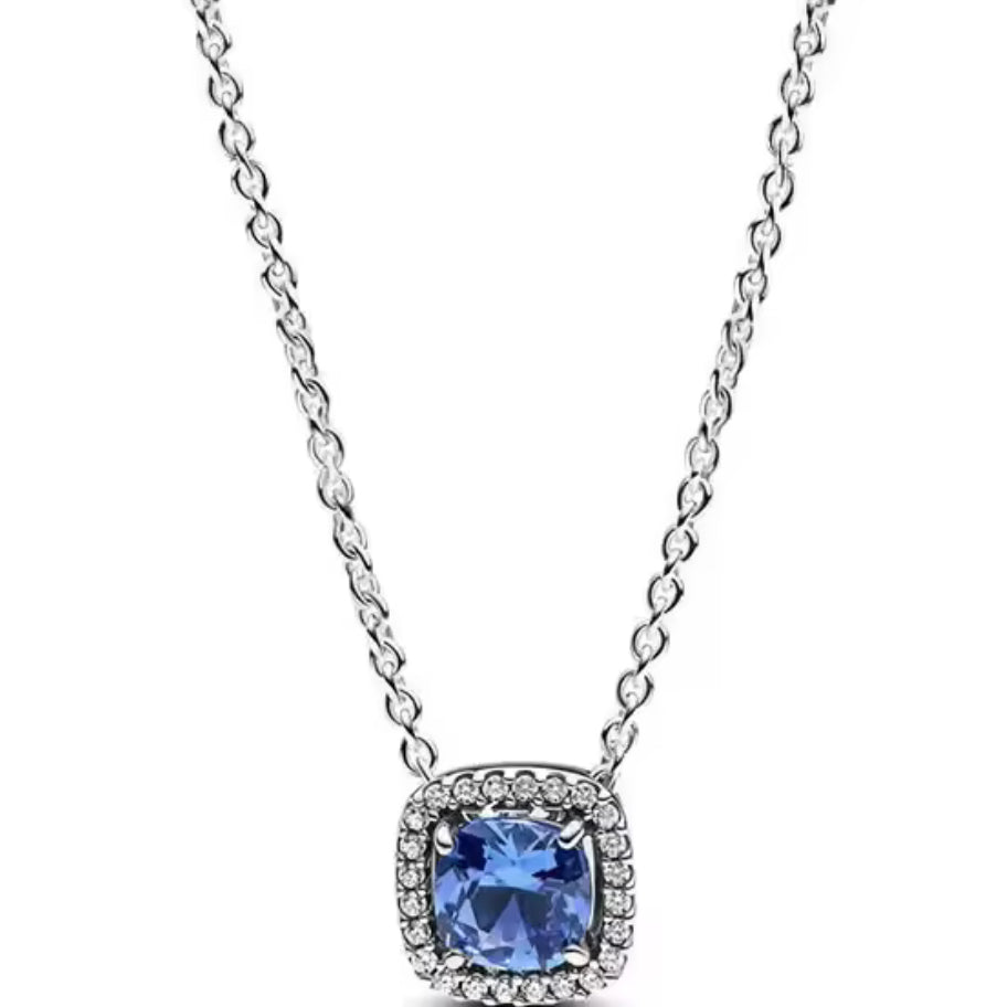 The Royal Deep Blue Luxury Diamanté Pendant Necklace