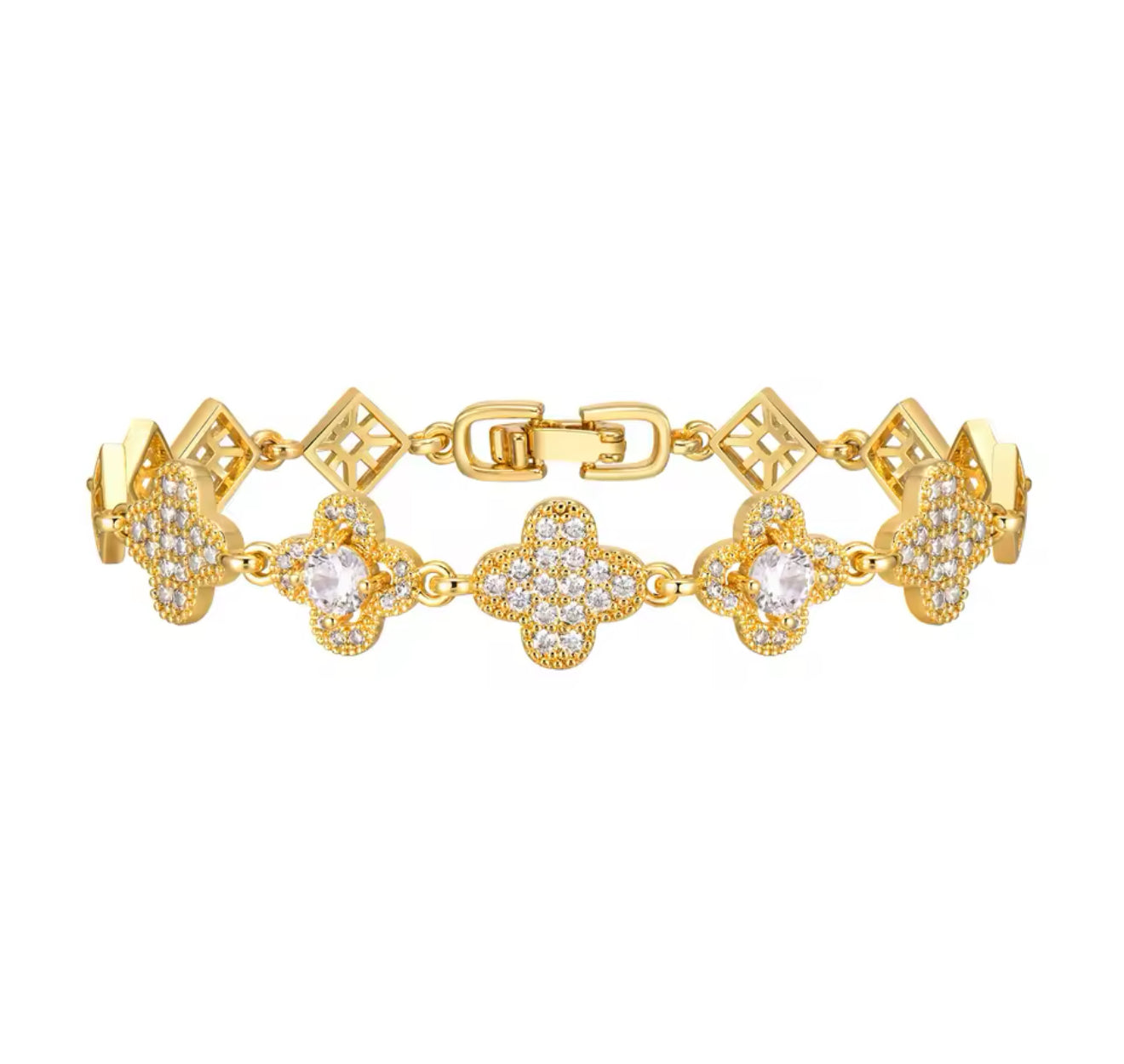 The Limited Edition 18k Gold Plaited Celestial Flower Luxe Bracelet