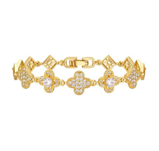 The Gold Celestial Clover Luxe Bracelet