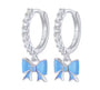 The Silver Pretty Blue Bow Huggies