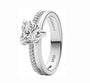 The Silver Solène Solitaire Heart Ring