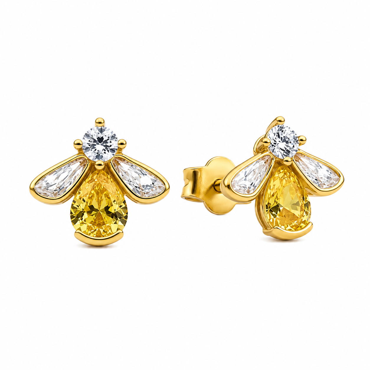 The Gold Luxury Mini Queen Bee Studs