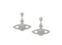 The Silver Dangle Drop Saturn Planet Earrings