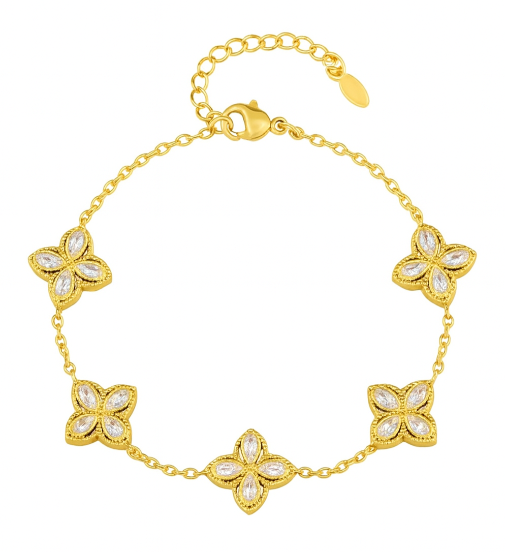The Gold Sparkling Fleuré Bracelet