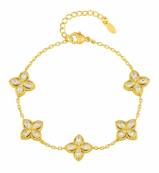 The Gold Sparkling Fleuré Bracelet