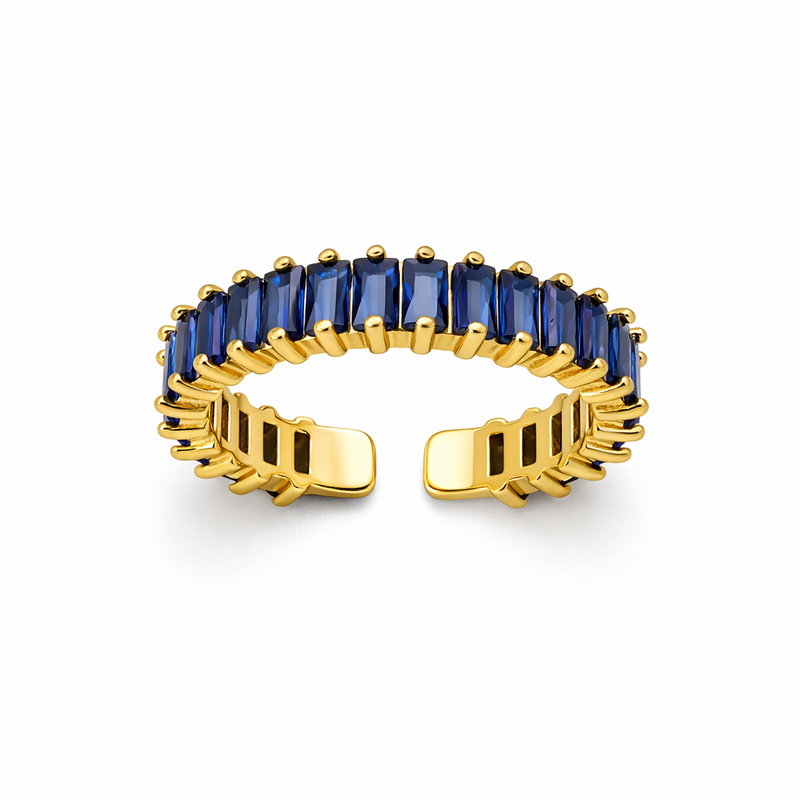 The Gold Adjustable Azure Aria Sparkle Ring