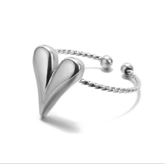 The Silver Adjustable Love Ring