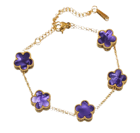 The Violet Luck Amara Clover Bracelet