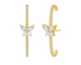 The Gold Butterfly Kisses Climber Earrings
