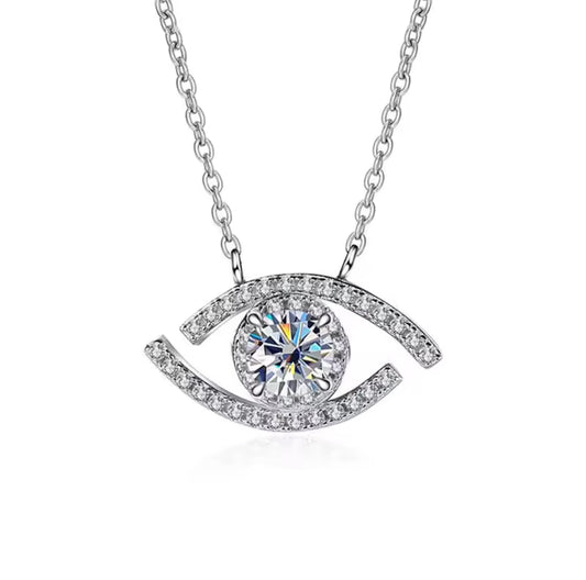 The Silver Seraphic Gaze Evil Eye Necklace
