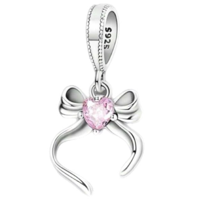 The Pink Elegance Bow Charm