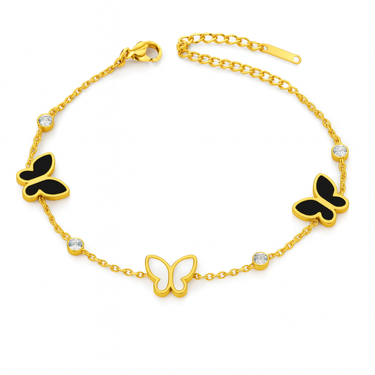 The Gold Cookies & Cream Butterfly Dreams Bracelet