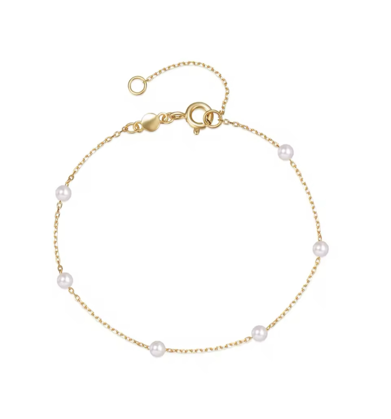 The Gold Dainty Aurelia Pearl Bracelet