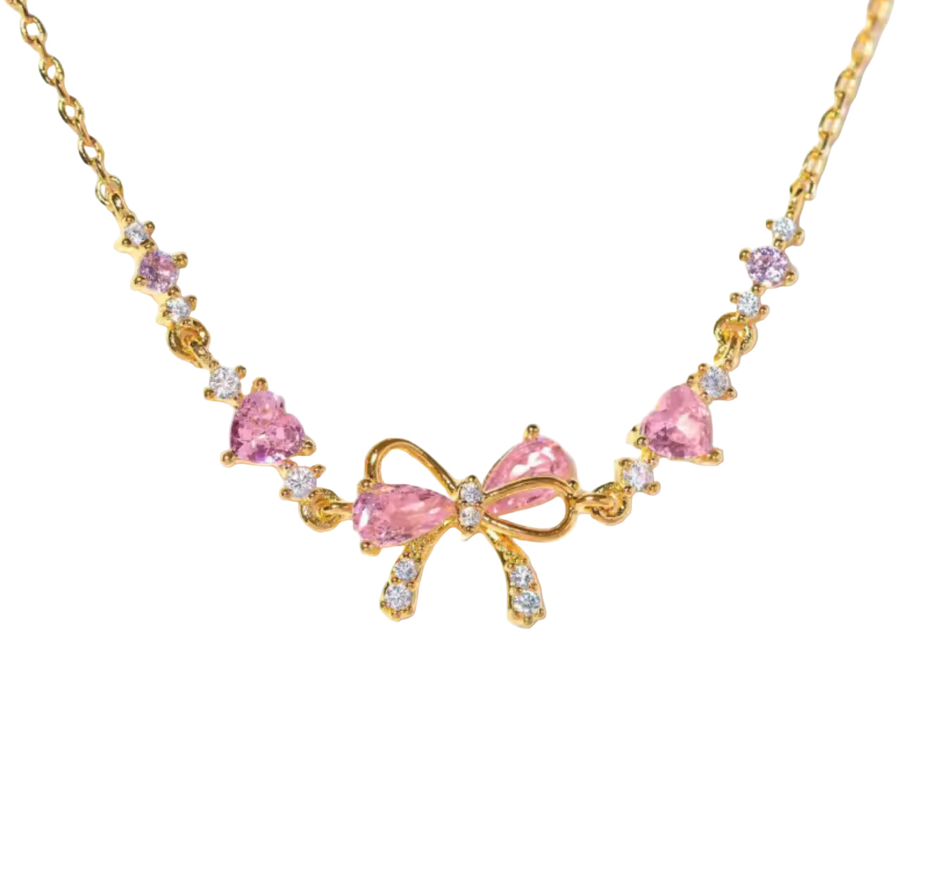 The Gold Magical Pink Bow Bracelet