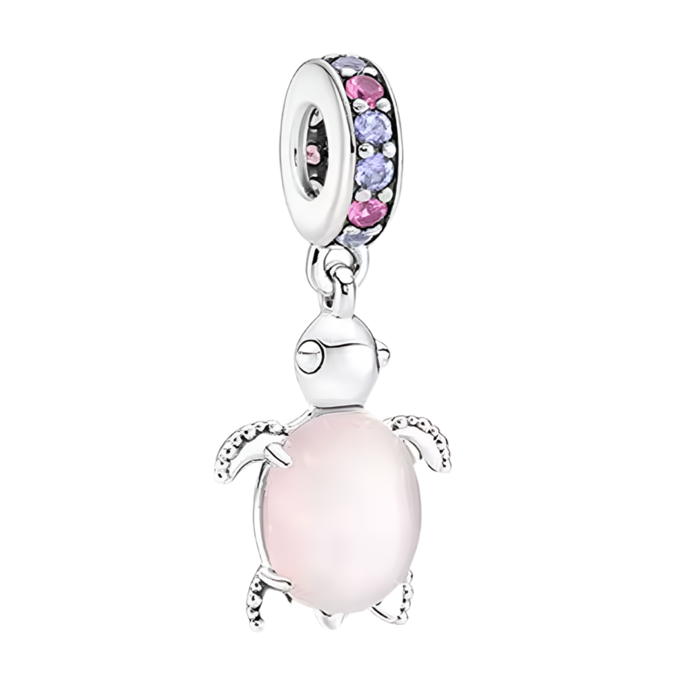 The Pearly Pink Turtle Charm