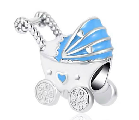 The Baby Boy Pram Charm