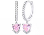 The Silver Dreamy Pink Rapunzel Heart Huggies