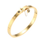 The Gold Clover Locked Bangle