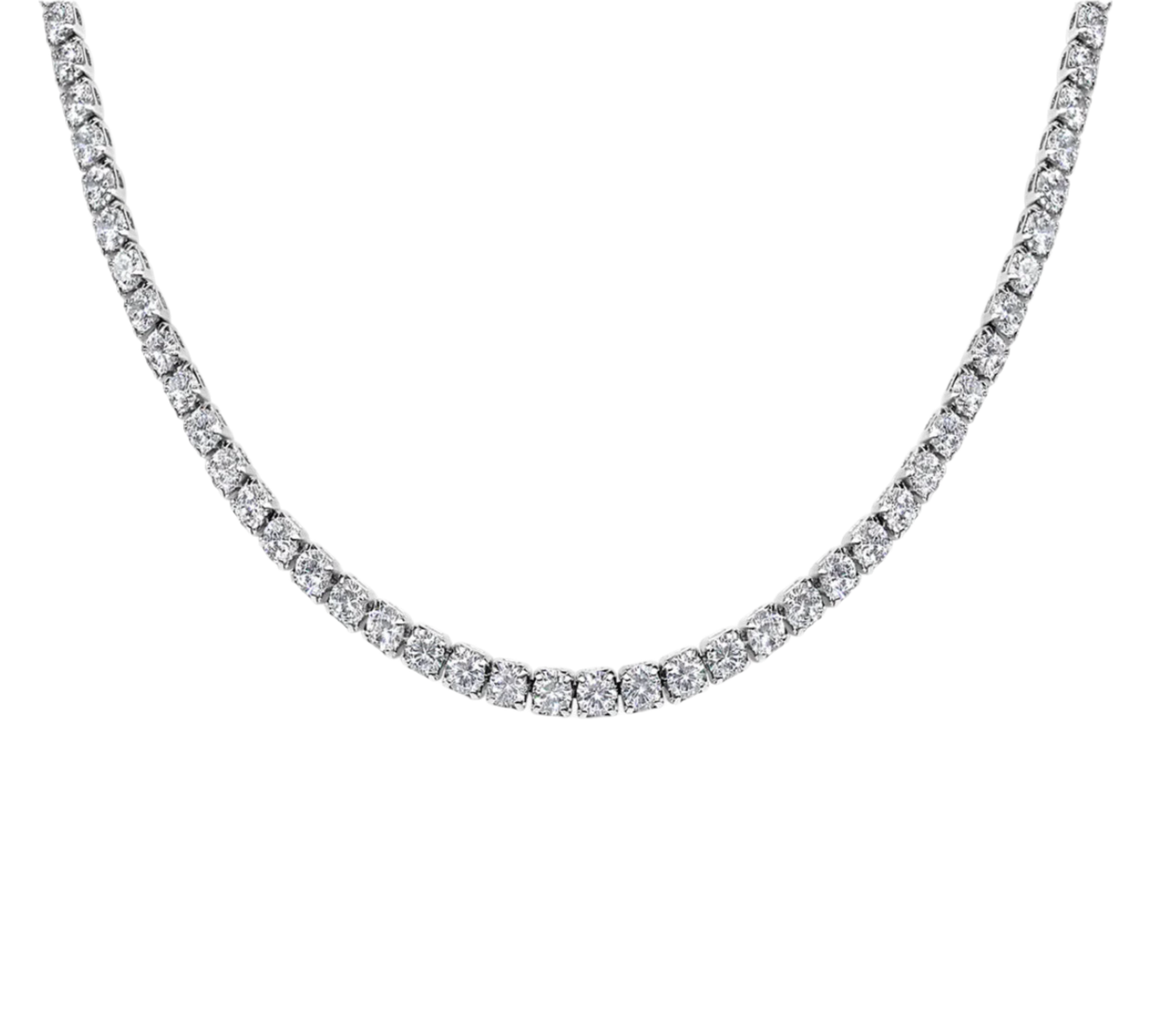 The Silver Sparkling Iris Tennis Necklace