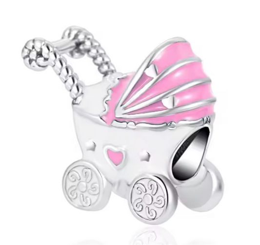 The Baby Girl Pram Charm