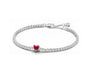 The Dainty Ruby Red Heart Tennis Bracelet