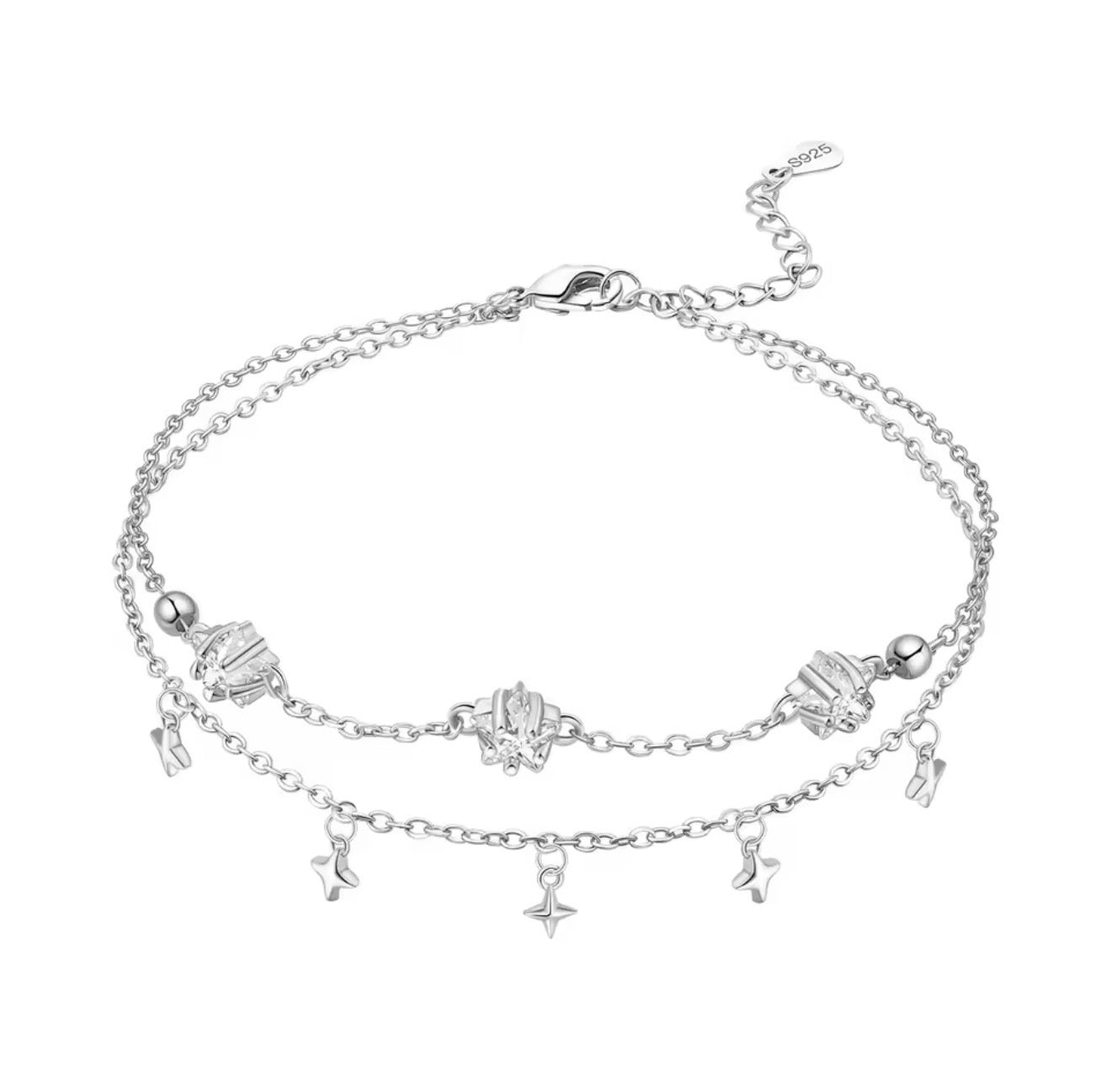The Silver Celestial Virelle Star Anklet