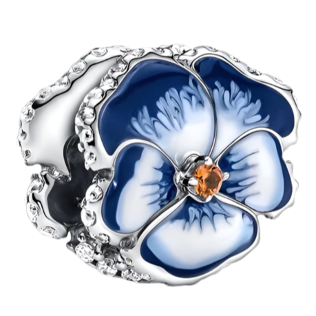 The Blue Hibiscus Flower Charm