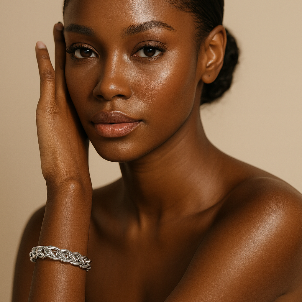 The Silver Orbit Twist Bracelet