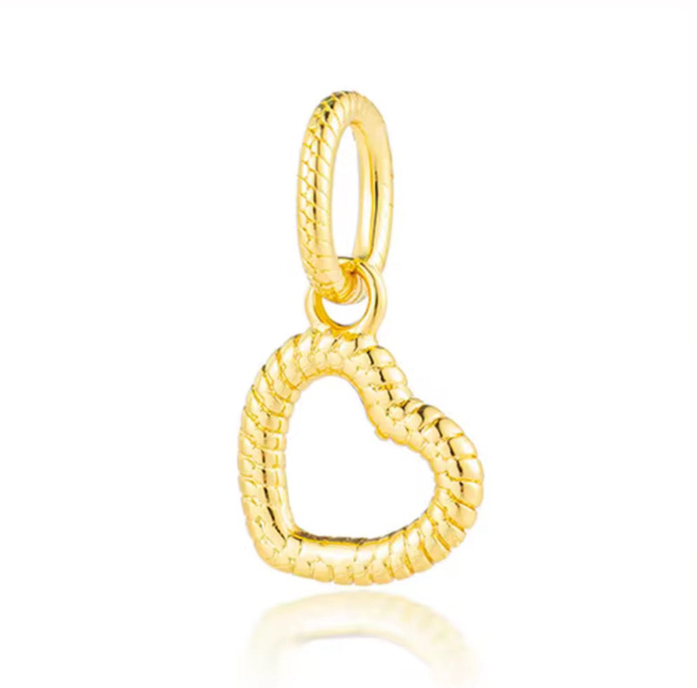 The Dangle Gold Heart Charm