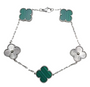 Etoilè Arabia Malachite Matcha Green Clover Flower Bracelet