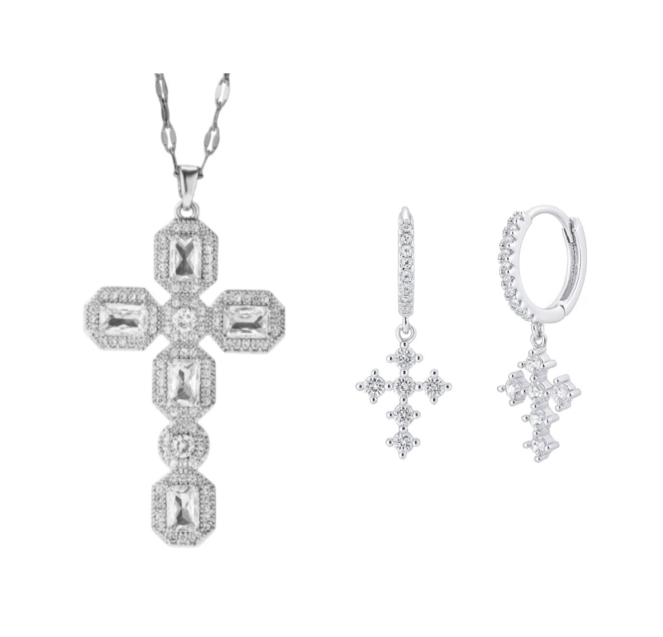 The Silver Heavenly Cross Set