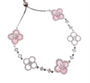 The Silver Dreamy Enchanted Sparkling Sakura Flower Bracelet