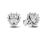 The Silver Vienna Heart Halo Stud Earrings