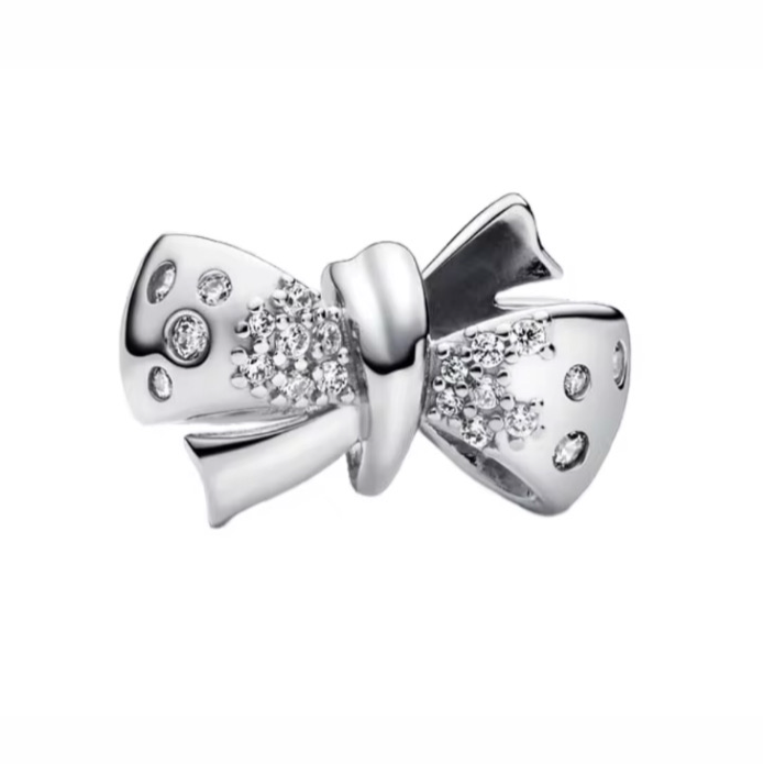 The Silver Vellura Bow Charm (Only Compatible With Bangle)