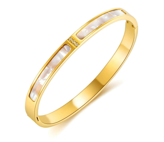 The Gold Elegant Lunar Glow Bangle