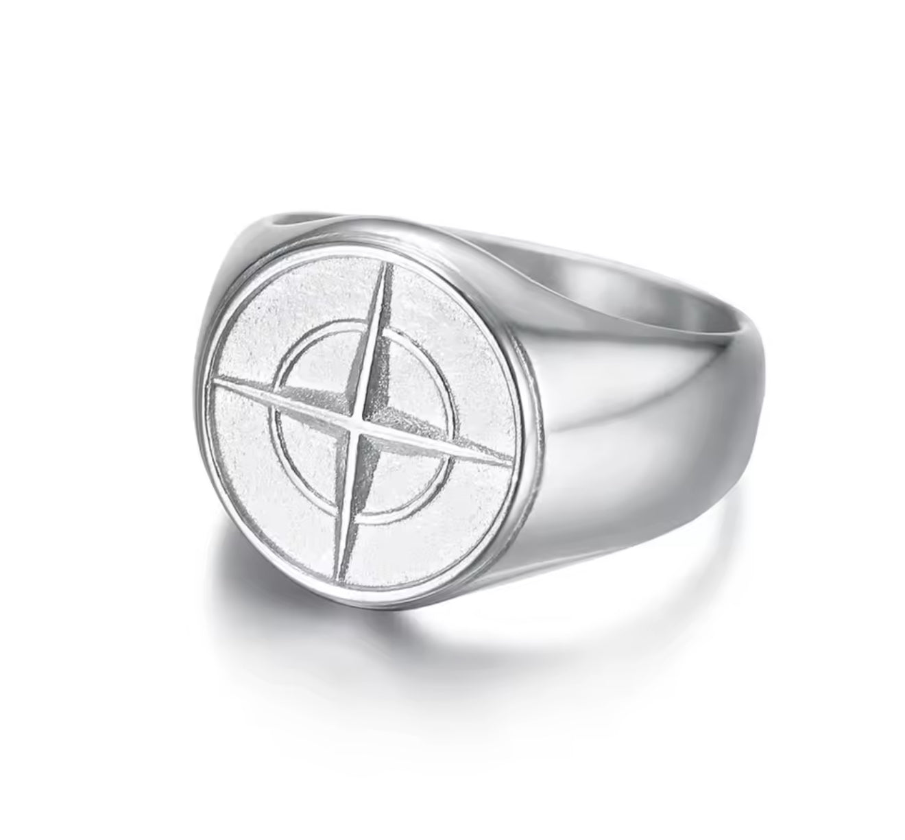 The Silver Sovereign Compass Ring