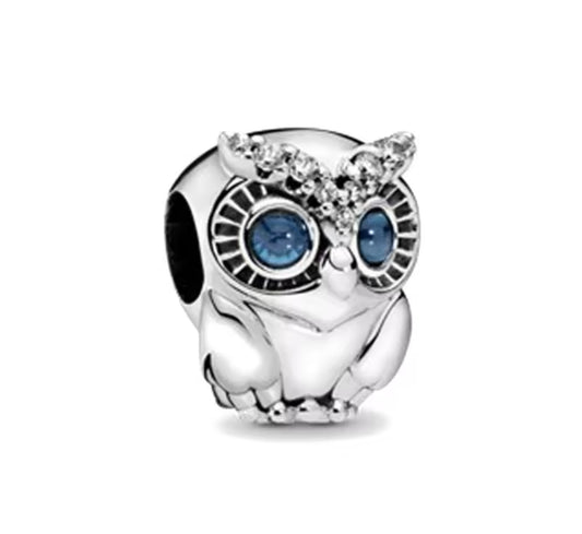 The Blue Little Owl Charm