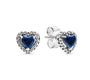 The Deep Blue Wave Celestial Heart Studs