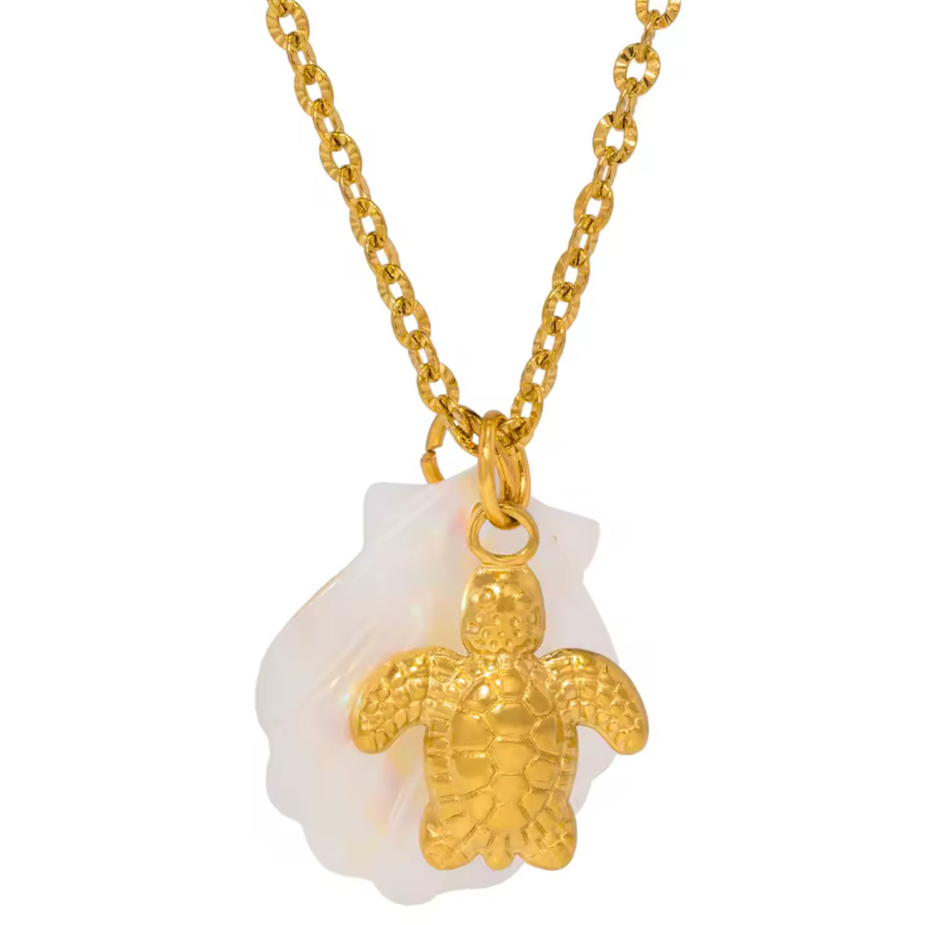 The Gold Luna Marina Turtle Necklace
