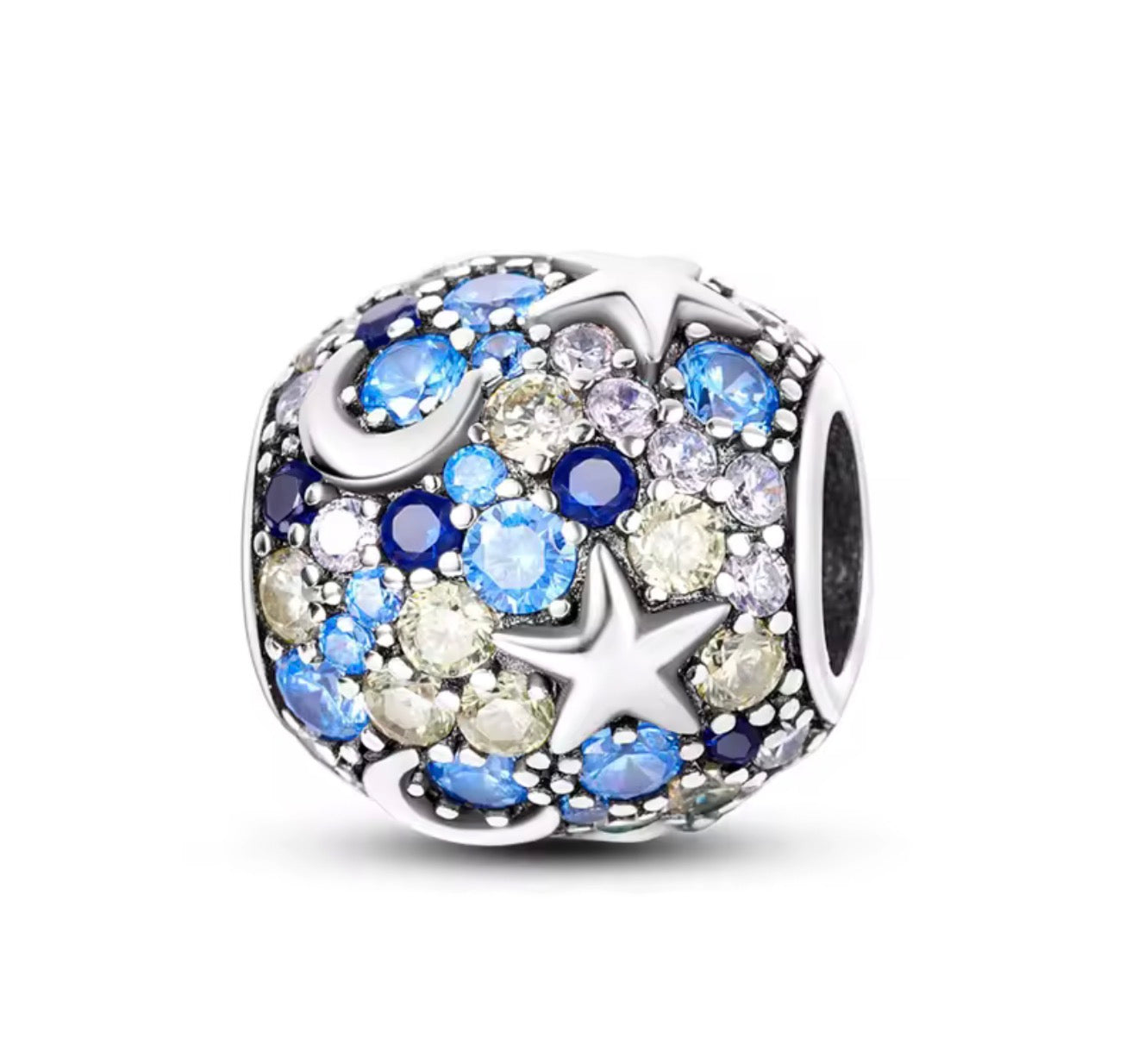 The Silver Midnight Wish Moon Charm