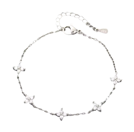 The Silver Dainty Starry Bracelet