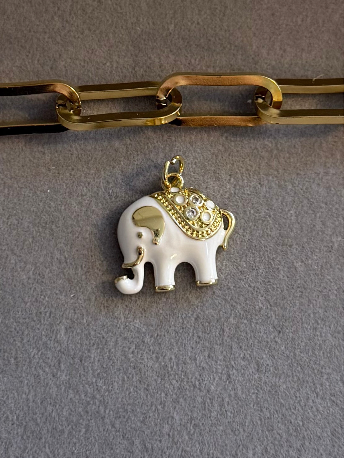 The White Indian Elephant Charm