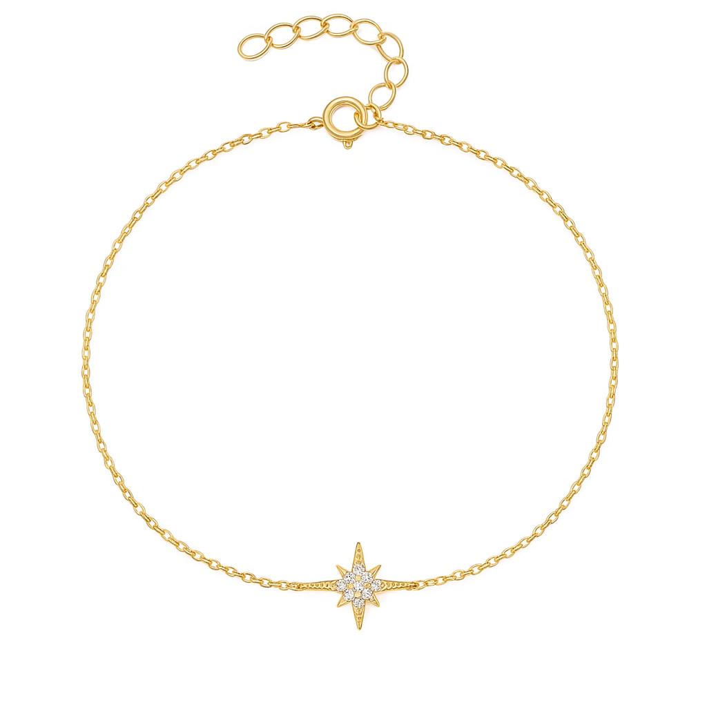 The Gold Mini Dainty Arlo Star Bracelet